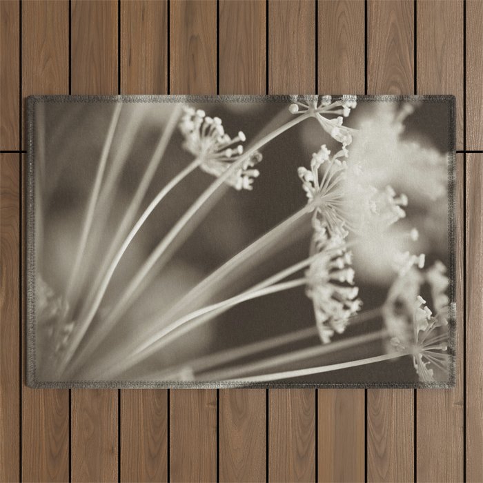 Dill Botanical Abstract 3 Outdoor Rug Gallery Image 1