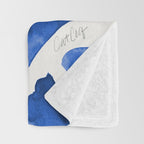 Ginkgo Biloba - Navy Throw Blanket Gallery Image 3