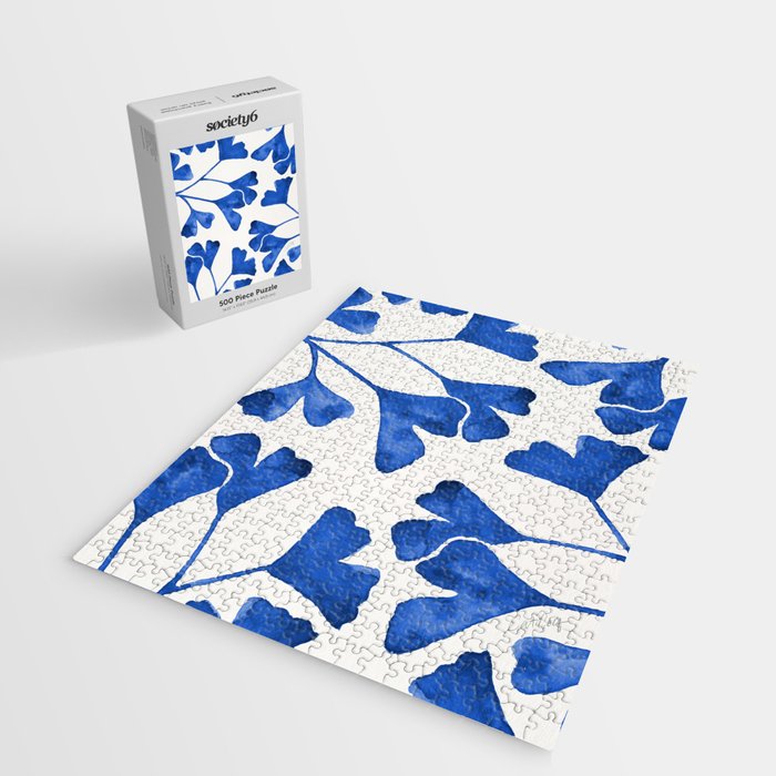 Ginkgo Biloba - Navy Jigsaw Puzzle Gallery Image 2