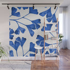 Ginkgo Biloba - Navy Wall Mural Gallery Image 1