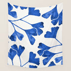 Ginkgo Biloba - Navy Wall Tapestry Gallery Image 4