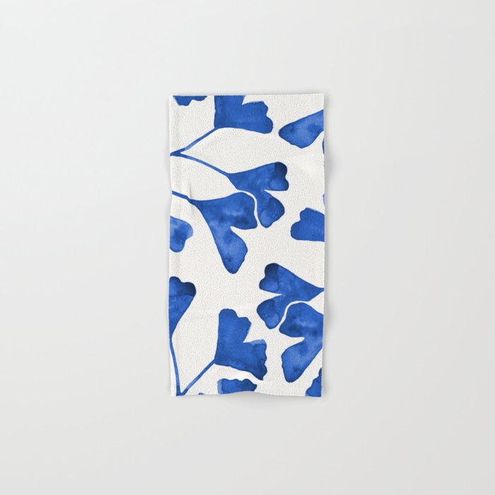Ginkgo Biloba - Navy Bath Towel Gallery Image 1