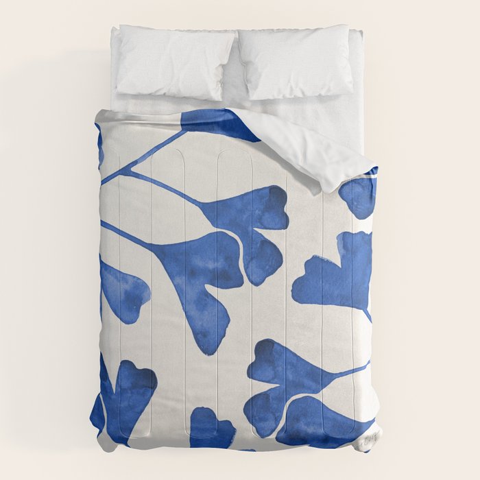Ginkgo Biloba - Navy Comforter Gallery Image 6