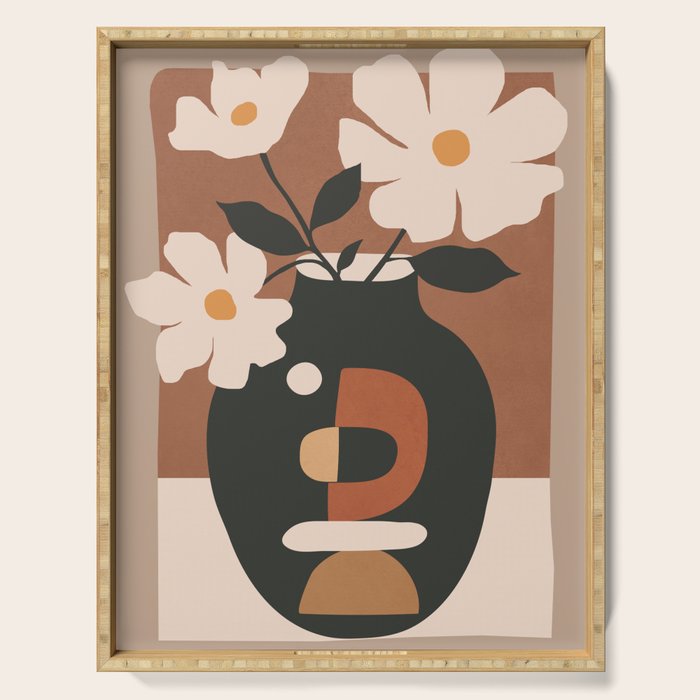 Geometric Blossom 2 Serving Tray Gallery Image 1