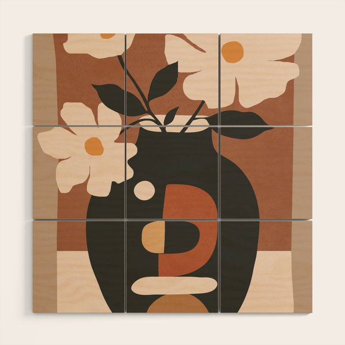 Geometric Blossom 2 Wood Wall Art Gallery Image 1