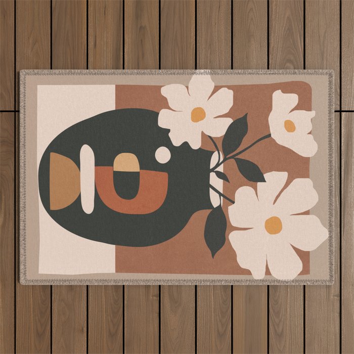 Geometric Blossom 2 Outdoor Rug Gallery Image 1