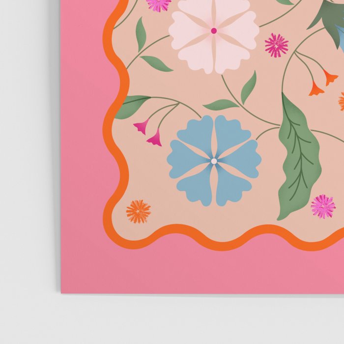 Wavy Garden - Vintage Floral Art Poster Gallery Image 3