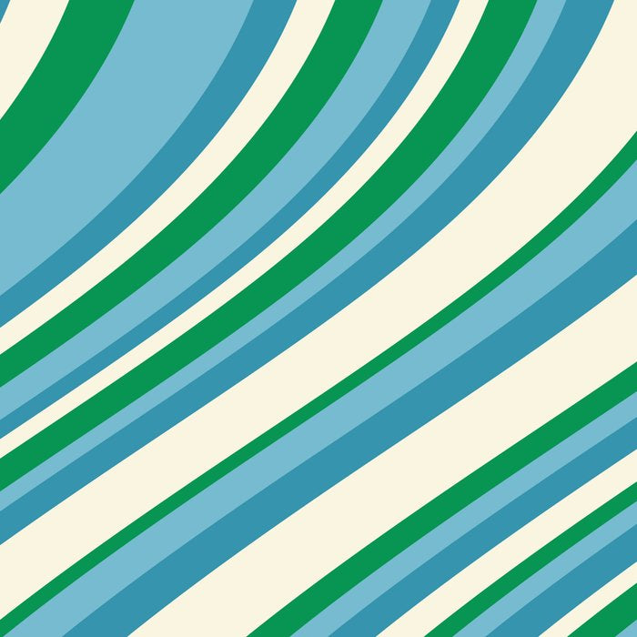 Wavy Stripes XXVII - Beachy Blue and Green Coffee Mug Gallery Image 2