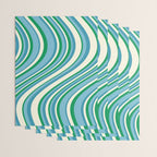 Wavy Stripes XXVII - Beachy Blue and Green Wrapping Paper Gallery Image 3