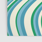 Wavy Stripes XXVII - Beachy Blue and Green Poster Gallery Image 3