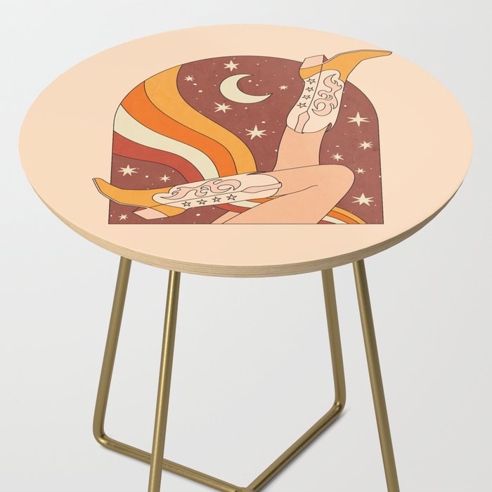 Neutral 70s Western Boots Side Table Gallery Image 2