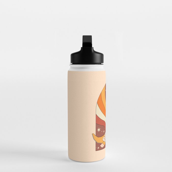 Neutral 70s Western Boots Water Bottle Gallery Image 3