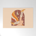 Neutral 70s Western Boots Welcome Mat Gallery Image 1