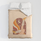 Neutral 70s Western Boots Duvet Cover Gallery Image 6