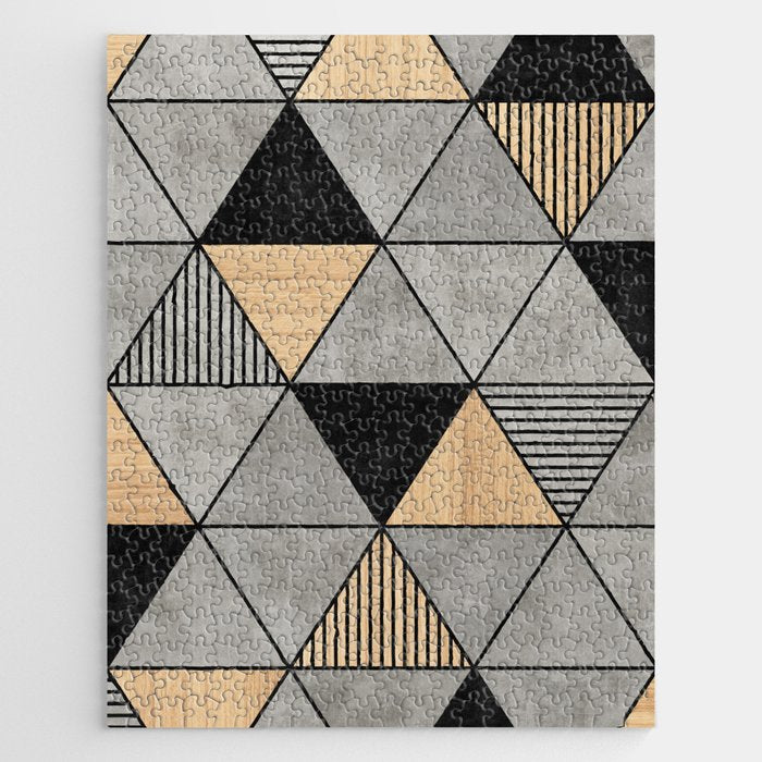 Concrete and Wood Triangles 2 Jigsaw Puzzle Gallery Image 1