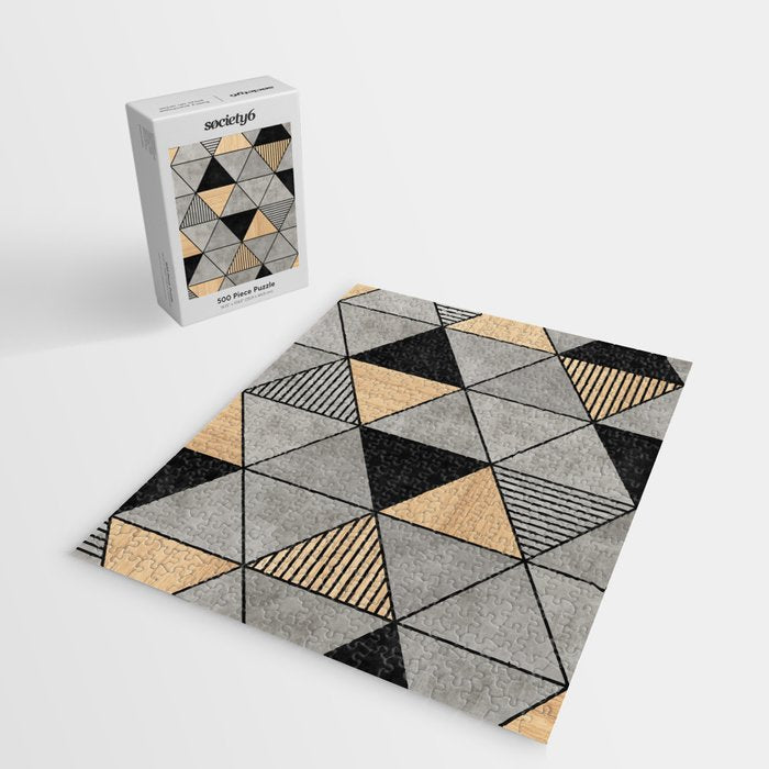 Concrete and Wood Triangles 2 Jigsaw Puzzle Gallery Image 2