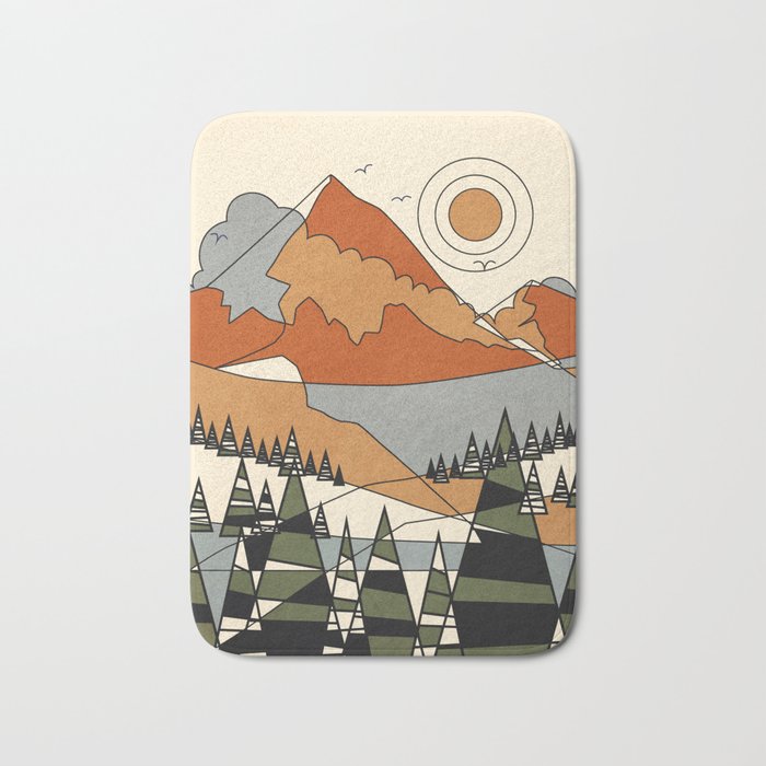 Wild Abstract Landscape 3 Bath Mat Gallery Image 1