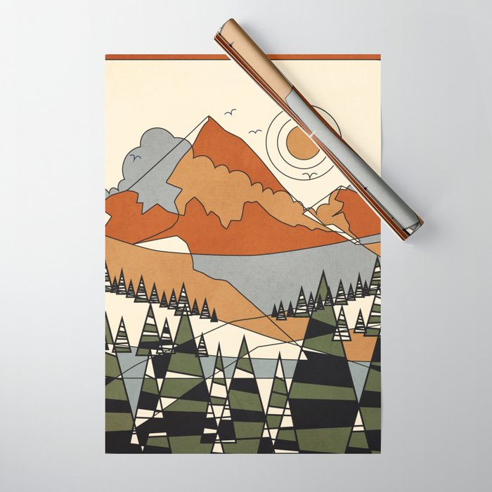 Wild Abstract Landscape 3 Wrapping Paper Gallery Image 1