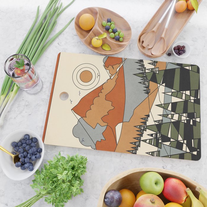 Wild Abstract Landscape 3 Cutting Board Gallery Image 2