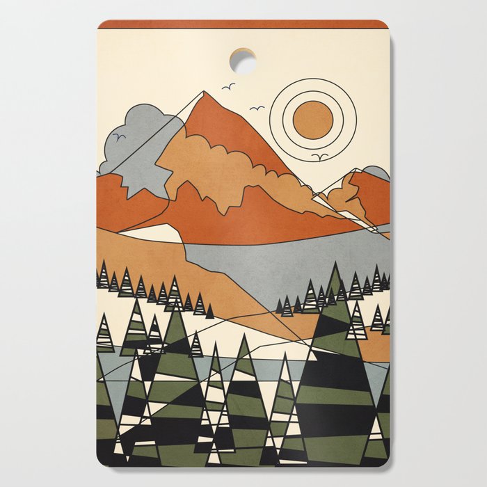 Wild Abstract Landscape 3 Cutting Board Gallery Image 1