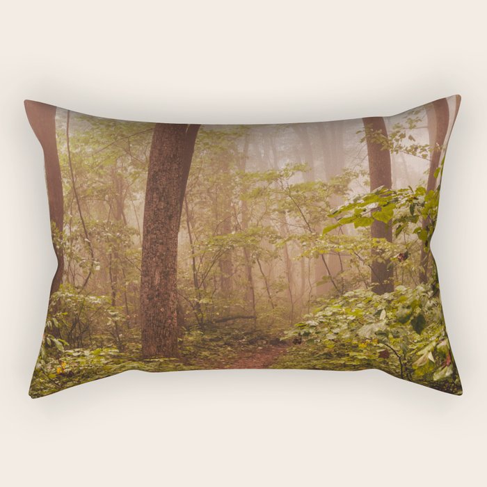 Smoky Mountain Forest Adventure II - National Park Nature Photography Rectangular Pillow Gallery Image 2