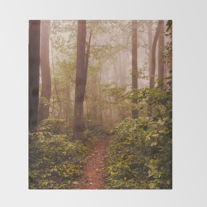 Smoky Mountain Forest Adventure II - National Park Nature Photography Throw Blanket Gallery Image 2