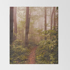 Smoky Mountain Forest Adventure II - National Park Nature Photography Throw Blanket Gallery Image 2