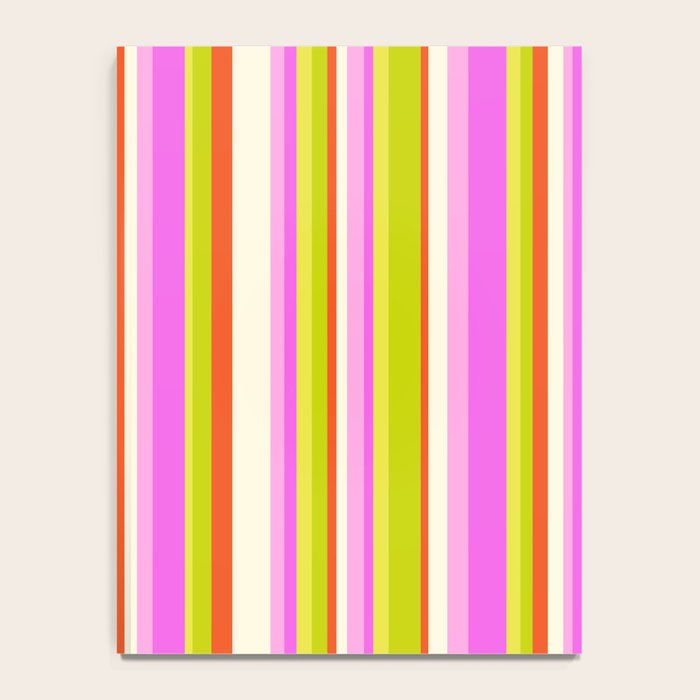 Classic Stripes XVIII - Y2K Pink and Green Notebook Gallery Image 4
