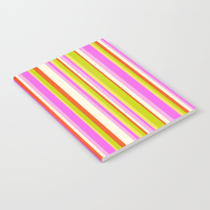 Classic Stripes XVIII - Y2K Pink and Green Notebook Gallery Image 2