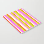 Classic Stripes XVIII - Y2K Pink and Green Notebook Gallery Image 2