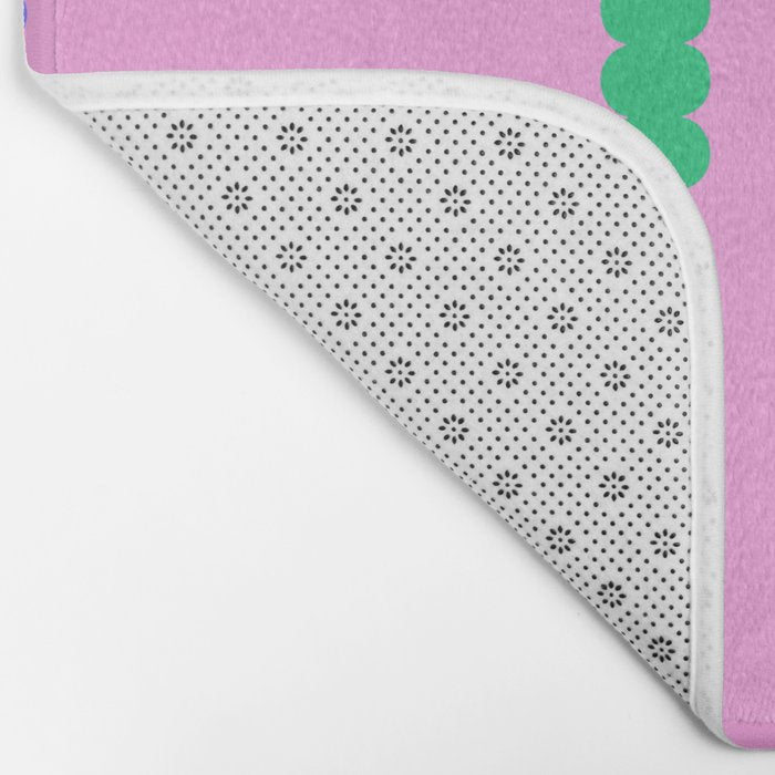 Abstract colorful organic shape art pattern Bath Mat Gallery Image 2