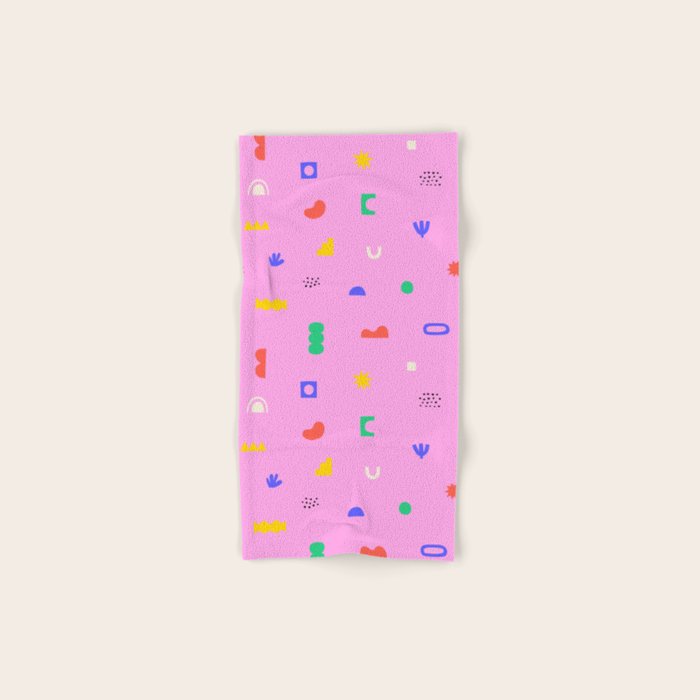 Abstract colorful organic shape art pattern Bath Towel Gallery Image 1