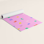 Abstract colorful organic shape art pattern Yoga Mat Gallery Image 2