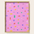 Abstract colorful organic shape art pattern Serving Tray Gallery Image 1