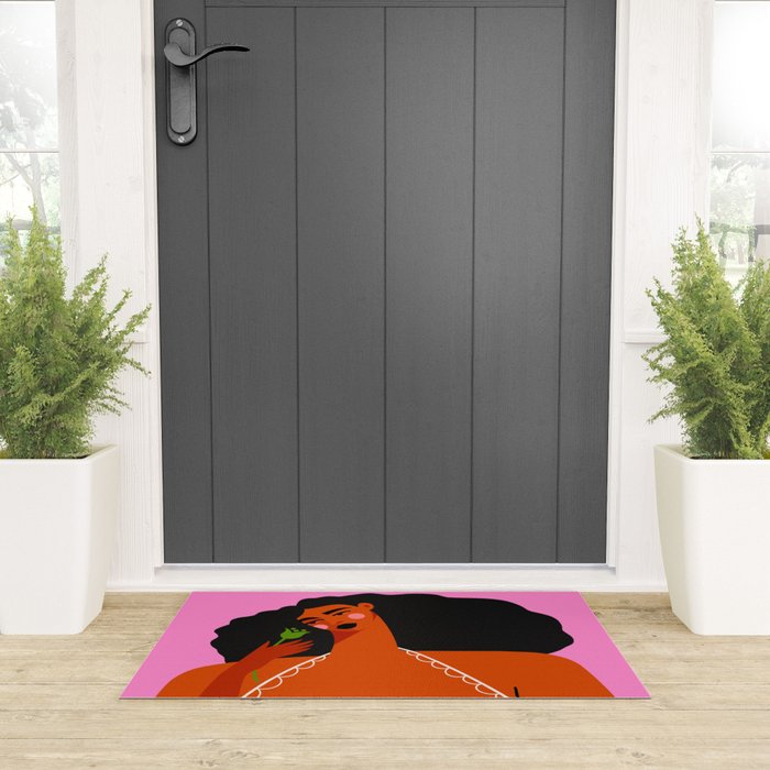 Green Tulip Welcome Mat Gallery Image 3
