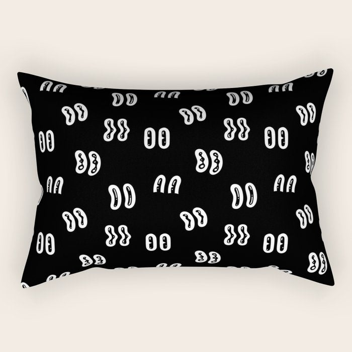Vintage eye cartoon pattern Rectangular Pillow Gallery Image 1