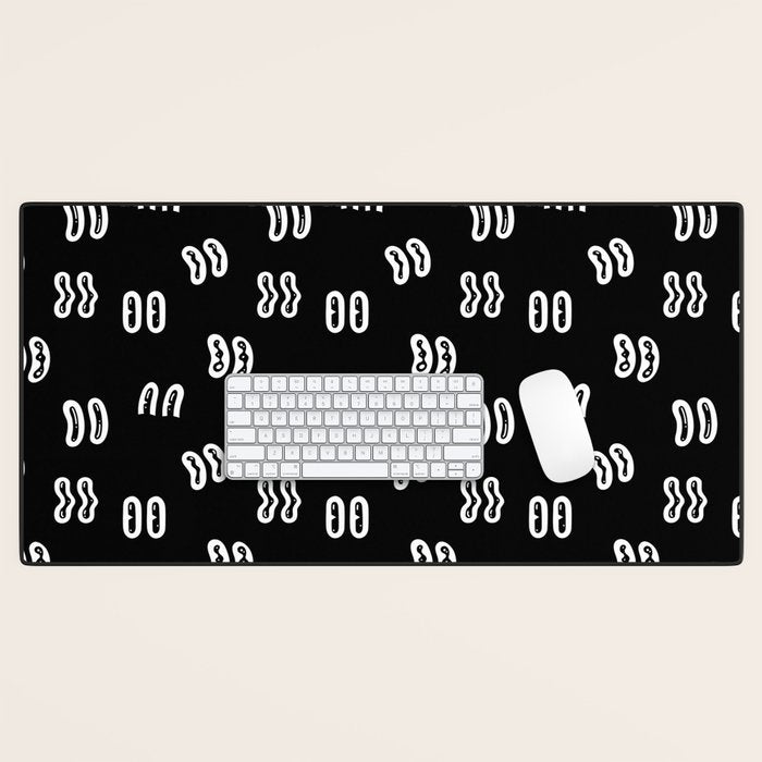 Vintage eye cartoon pattern Desk Mat Gallery Image 1