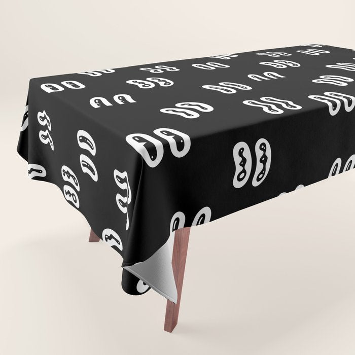 Vintage eye cartoon pattern Tablecloth Gallery Image 1