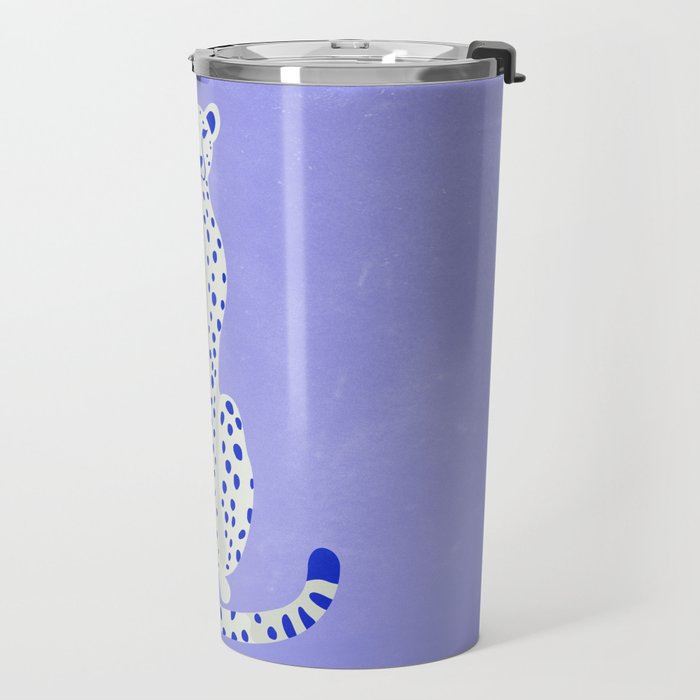 Periwinkle Cheetah Travel Mug Gallery Image 2