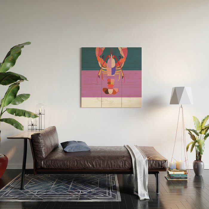 Abstract Lobster Wood Wall Art Gallery Image 2