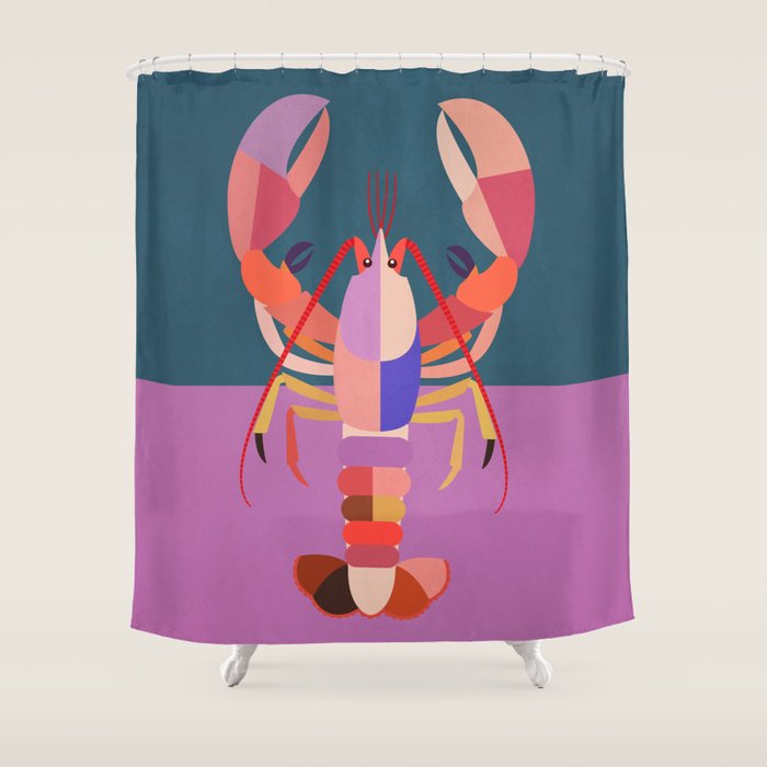Abstract Lobster Shower Curtain Gallery Image 1