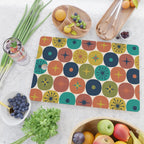 Mid Century Modern Retro Atomic Future Pattern in Mid Mod Colors on Cream Cutting Board Gallery Image 2