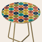 Mid Century Modern Retro Atomic Future Pattern in Mid Mod Colors on Cream Side Table Gallery Image 2
