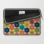 Mid Century Modern Retro Atomic Future Pattern in Mid Mod Colors on Cream Laptop Sleeve Gallery Image 2