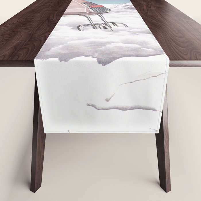 Doris Whisker II - Avalanche Whipped Cream Mountain Table Runner Gallery Image 1