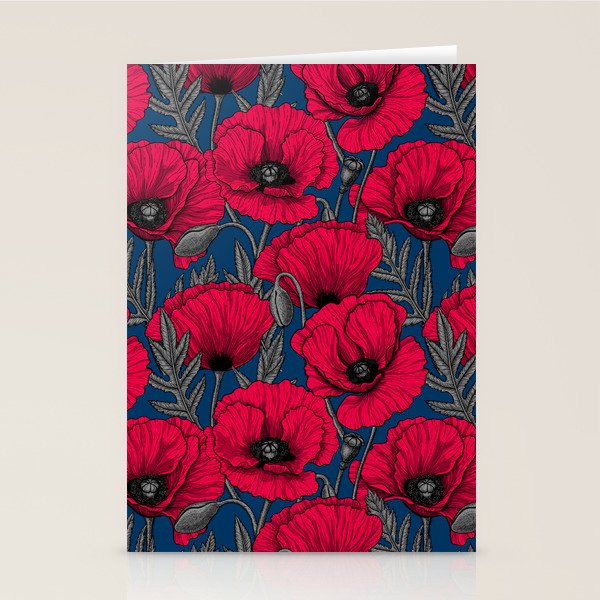 Night poppy garden  Stationery Card Gallery Image 2