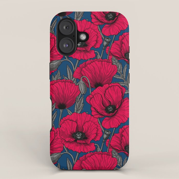 Night poppy garden  iPhone Case Gallery Image 1