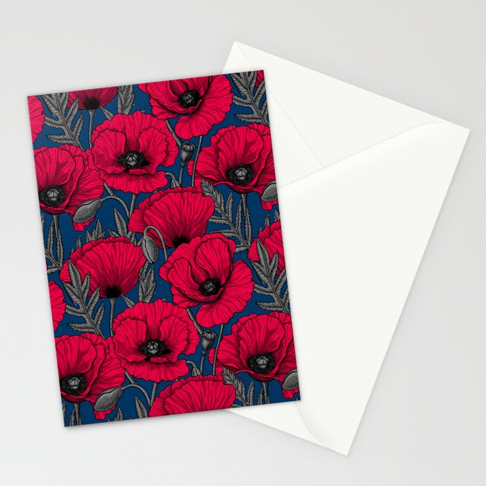 Night poppy garden  Stationery Card Gallery Image 2