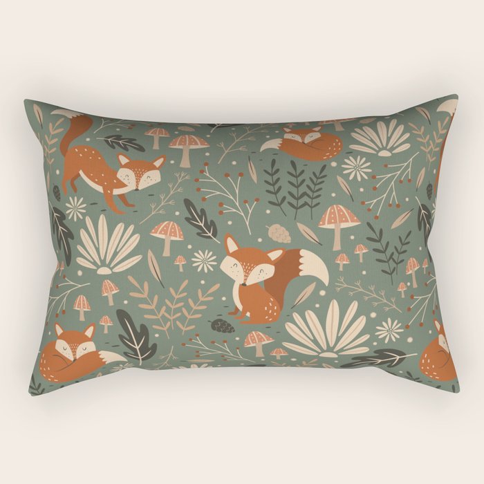 Wild Foxes Rectangular Pillow Gallery Image 2