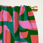 Simple Hand-cut Pattern #5 / Pink & Green Window Curtain Gallery Image 2
